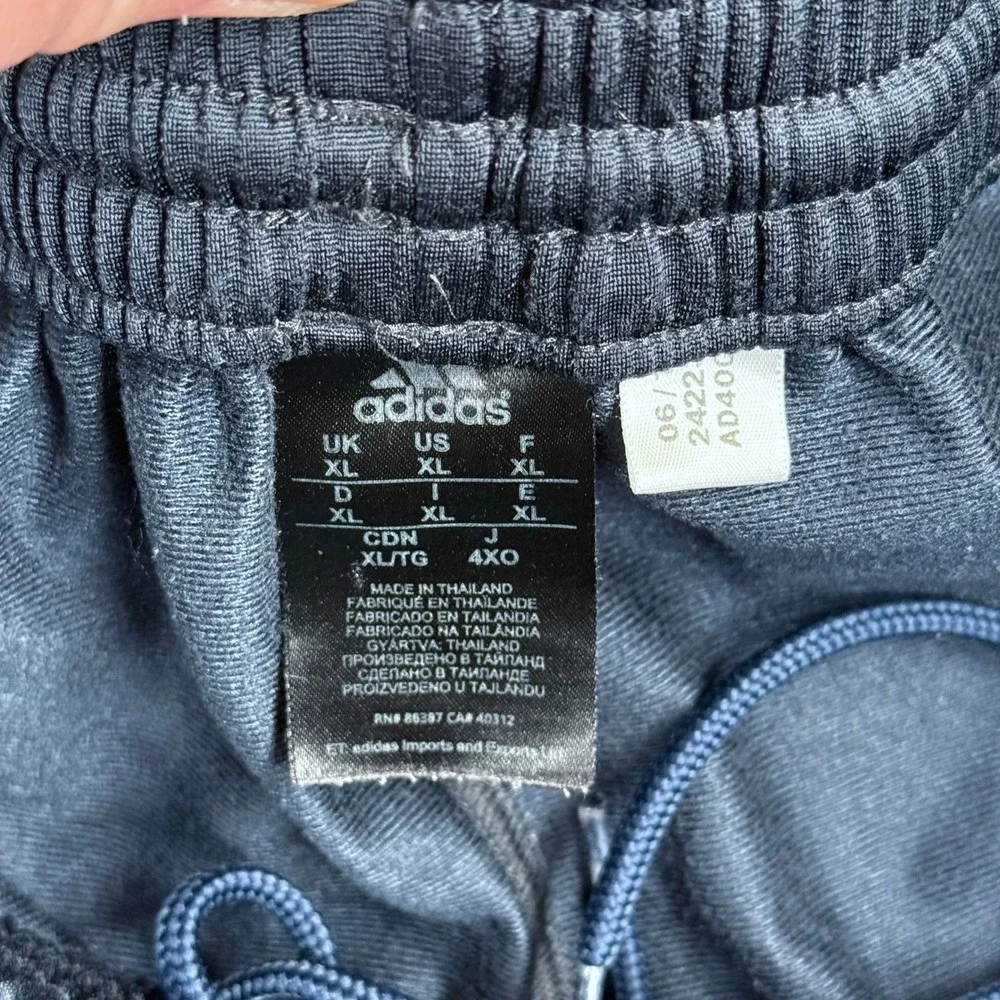 Adidas Wide Leg Track Pants Mens XL Blue Athletic‎ Baggy Skater Sweatpants Gym